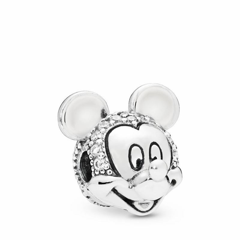 Pandora Australia Disney Shimmering Mickey Portrait Clip - Sterling Silver | LOENRM682